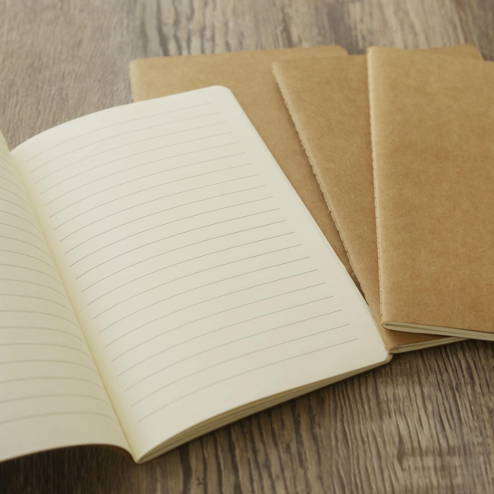 4 Pack Kraft Notebooks Bulk, Lined Paper Journaling Notebooks ...