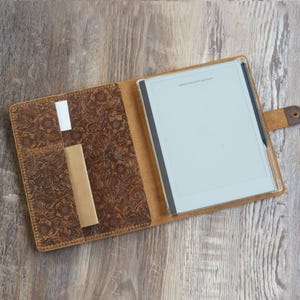 Personalized Leather Case for remarkable paper pro / remarkable 2, Leather Cover with Premium Pen Holder,  eReader Cover 606-RM