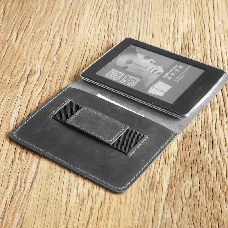 Personalized Leather Kindle Paperwhite case 11th gen, Kindle Paperwhite cover, Kindle Fire 7 12th case, Kindle oasis Ebook cover K01-3/4 image 7