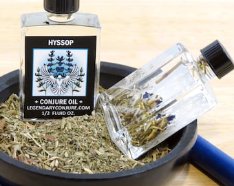 Hyssop Conjure Oil - cleansing - purification - protection - hoodoo - witchcraft - pagan - herbs