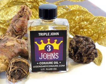 Triple John/Three Johns Conjure Oil - personal power - court case - hoodoo - witchcraft - pagan