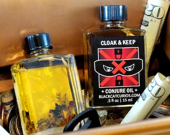 Cloak & Keep Conjure Oil - hide your stuff - keep secrets - hoodoo - witchcraft - pagan