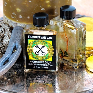 Van Van Conjure Oil - clear away evil - reverse bad luck - hoodoo - witchcraft - pagan
