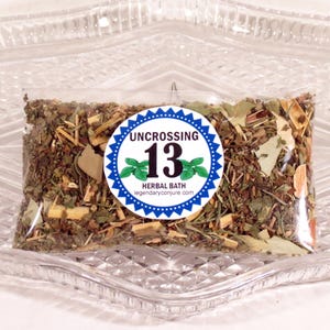 13 Herb Uncrossing Bath - remove conditions - prevent crossing - deflect evil eye - hoodoo - witchcraft - pagan