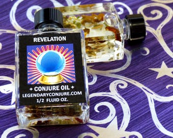 Aceite de conjuro de revelación - revela secretos - ve lo oculto - hoodoo - brujería - pagano