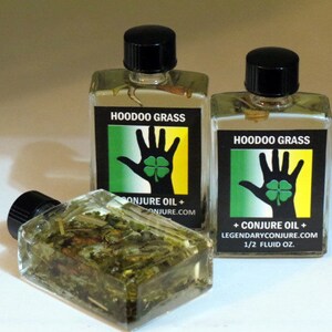 Hoodoo Five-Finger Grass Conjure Oil - manual dexterity - money drawing - hoodoo - witchcraft - pagan Bild 4