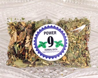 9 Herb Power Bath - mastery - success - control - hoodoo - witchcraft - pagan