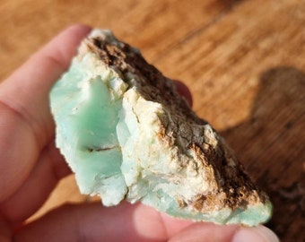 Adventures of the Heart - Raw Crisp Green Raw Chrysoprase