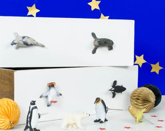 Arctic Animal Sea Themed Drawer Knobs ~ Penguin Knobs, Polar Bear and Walrus Knobs