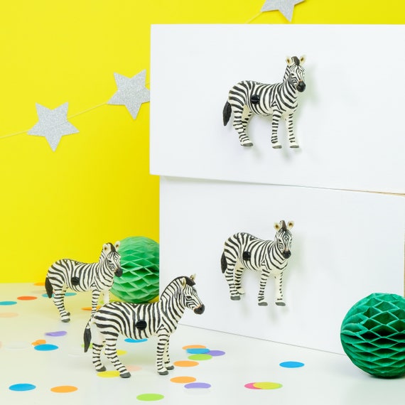 Big Zebra Drawer Knob Childrens Drawer Handles Animal Etsy