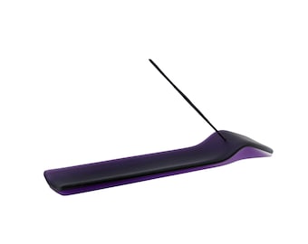 Violet Purple Beach Glass Incense Holder: Single Hole Design