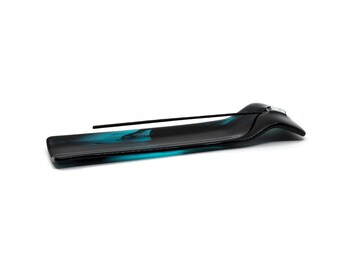 Aqua Black Glass Incense Holder: Modern Meditation Decor
