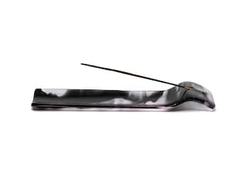 Pink & Black Incense Holder, Glass Incense Burner, Yoga, Stoner Gift for Her, Smoking and Weed Accessories, Altar Supplies, 420