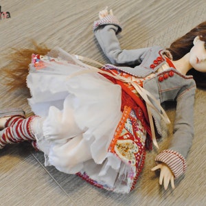 ¡VENTA!!!!!! OOAK set de ropa Boho - chic - MSD-BJD - corsé de muñecas