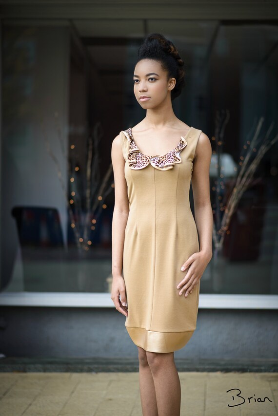 brown dress with ruffles at the bottom I.H.F Studio LONG SLEEVE LACE MINI DRESS IN BROWN