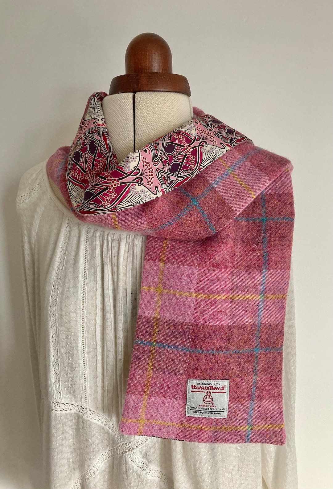 Harris Tweed/ Liberty of London Scarf Handmade Etsy