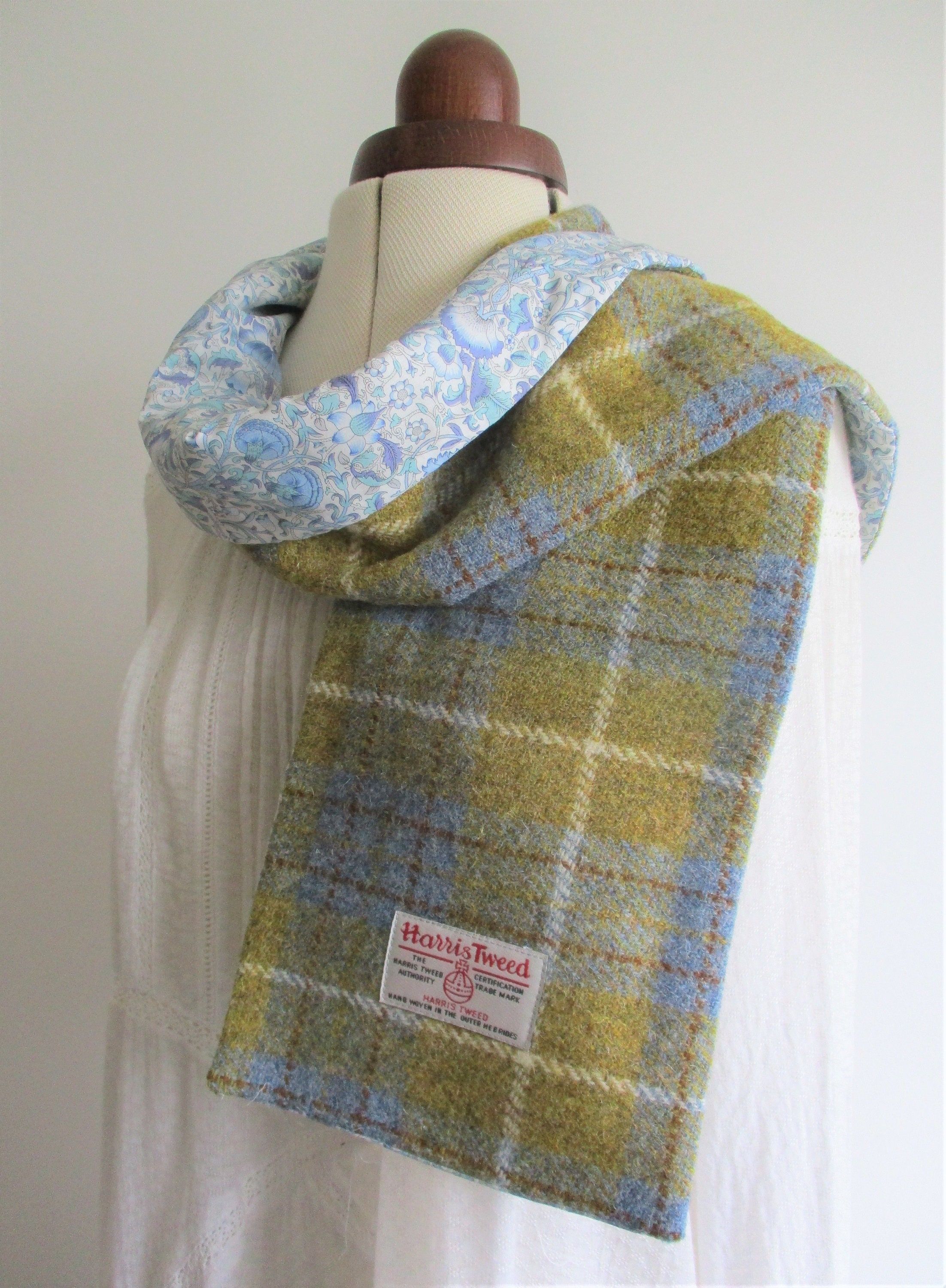 Harris tweed Liberty of London scarf handmade