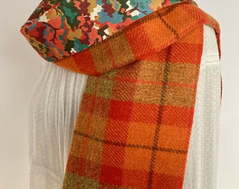 Harris tweed/ Liberty of London scarf , handmade