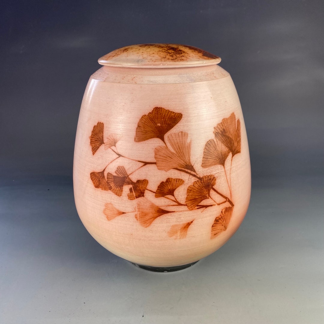 Art Ceramic Urn Urns for Human Ashes Raku Urn Ginko Urn Etsy UK
