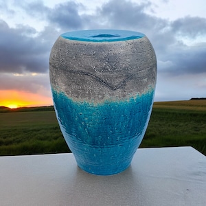 Unique Raku Ceramic Urn