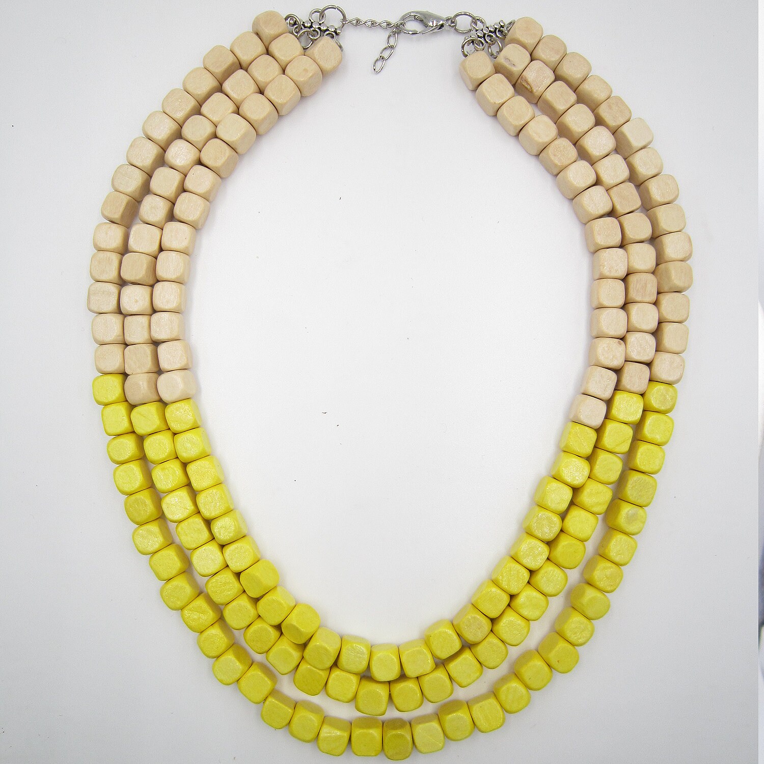 Bright Yellow Necklacestatement Necklacebridesmaid Etsy