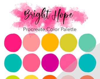 Bright Hope Procreate Color Palette, Color Swatches, iPad Procreate Tools