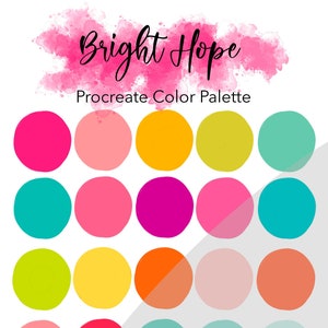 Bright Hope Procreate Color Palette, Color Swatches, iPad Procreate Tools