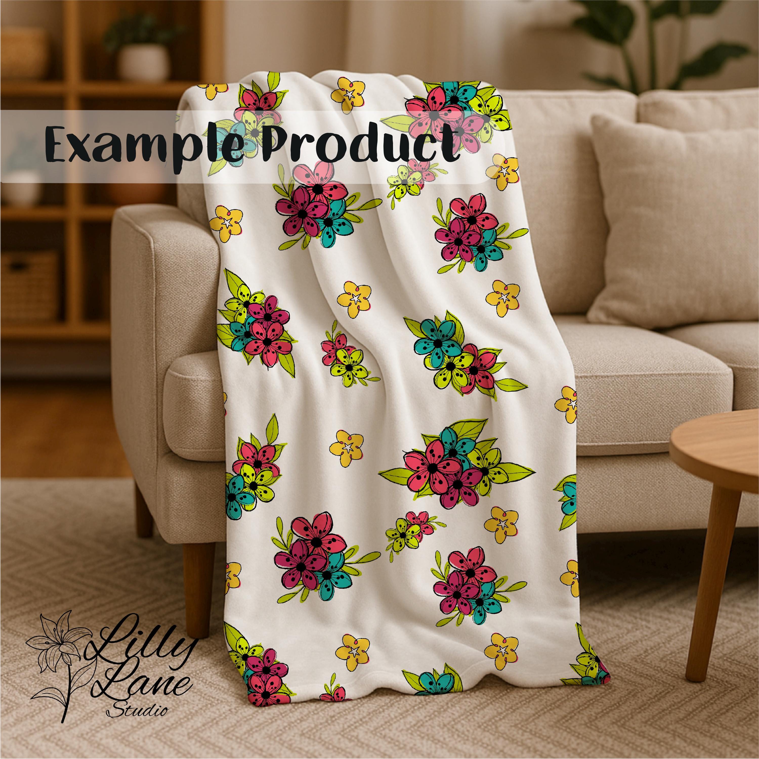 Bold Bright Floral Seamless Pattern | Colorful Hand Drawn Flower ...