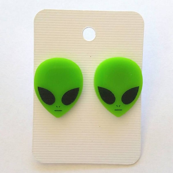 Alien Earrings / Alien Jewelry / Alien Accessories / Earrings / Novelty Gift / Novelty Earrings / Novelty Gift Idea / Alien Accessory