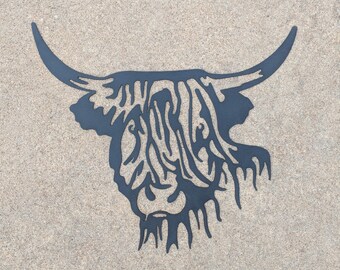 Highland Cow Metal Wall Art: Scottish Coo Decor