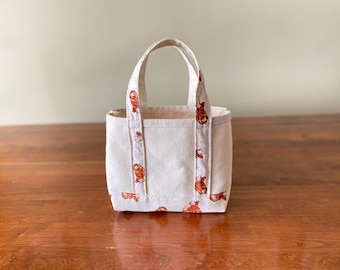 Bolsa de lona pequeña y mini: bolsa de regalo con diseño de vaca de las Tierras Altas.