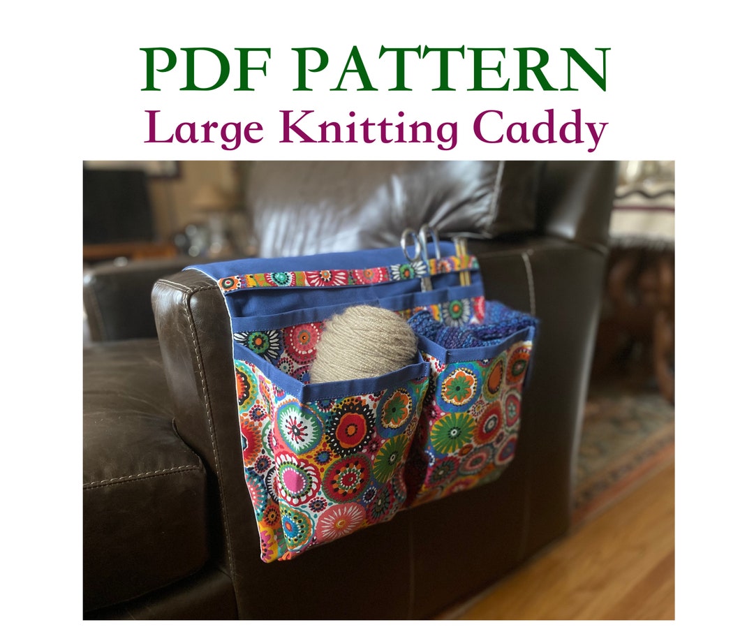 Extra Large Knitting Caddy PDF Pattern & Instructions. Sewing Pattern