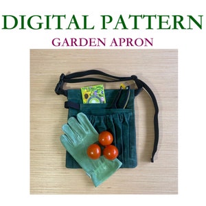Garden Apron Sewing Pattern: Harvest Tool Belt (Digital PDF)