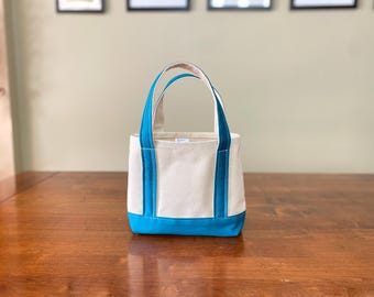 Mini Canvas Tote Bags: Emerald Green Cotton Gift  or Lunch Tote.  AA Al-Anon Book Bag.