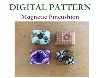 Patrón de costura en PDF para alfiletero magnético: Diseños de colchas de tiras (descarga digital)