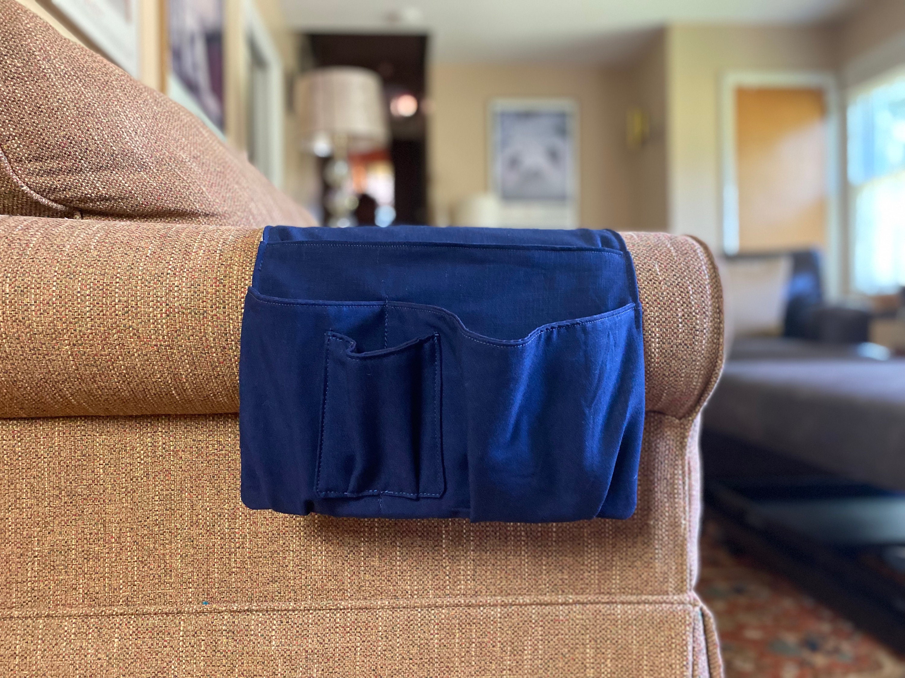 Large Remote Control Caddy for Sofa Arm Under Seat Cushion or Etsy