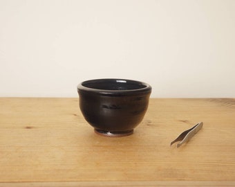 Bonsai pot. Miniature black Mame bonsai pot. Handmade studio pottery.  G1323 StevaCeramics