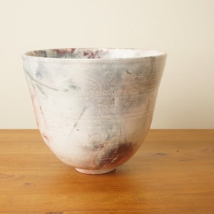 Wood smoke fired pot with red and grey blushing. StevaCeramics image 4