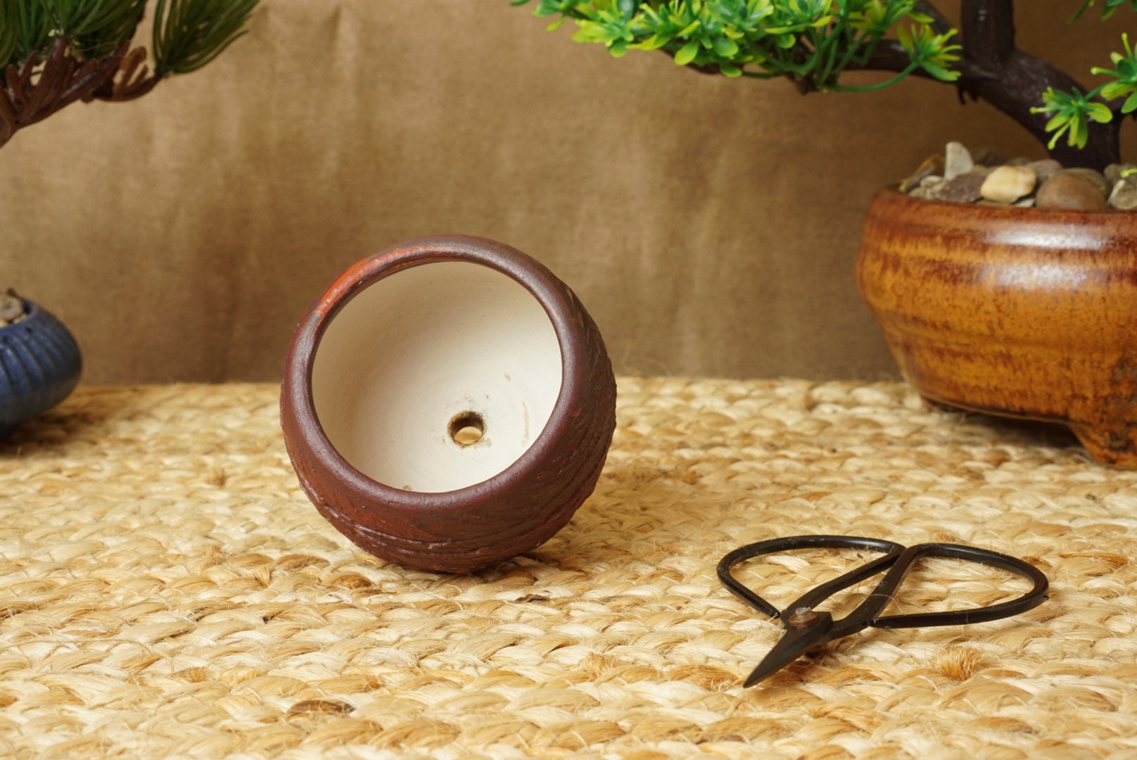 Handmade Dark Red Mame Bonsai Pot. G1868 - Etsy