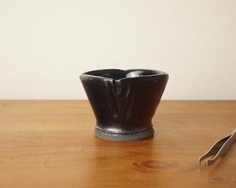 Bonsai pot. Black Mame bonsai pot. Handmade wheel thrown studio pottery. G1656 StevaCeramics