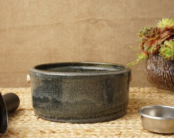 Knock box. Coffee knock box. Handmade studio pottery. Height 7cm, Diameter 16cm. StevaCeramics