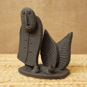 Sculpture. The Wiseman and the Snail Handmade studio pottery. image 6