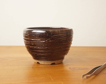 Bonsai pot. Mame bonsai pot. Handmade wheel thrown studio pottery. G389O