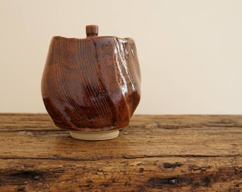 Storage jar, Cremation urn, Handmade studio pottery.