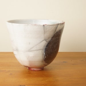 Wood smoke fired pot with red and grey blushing. StevaCeramics image 3