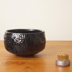 Ikebana vase. Handmade wheel thrown studio pottery. G1758. StevaCeramics. Kenzan flower frog not included.