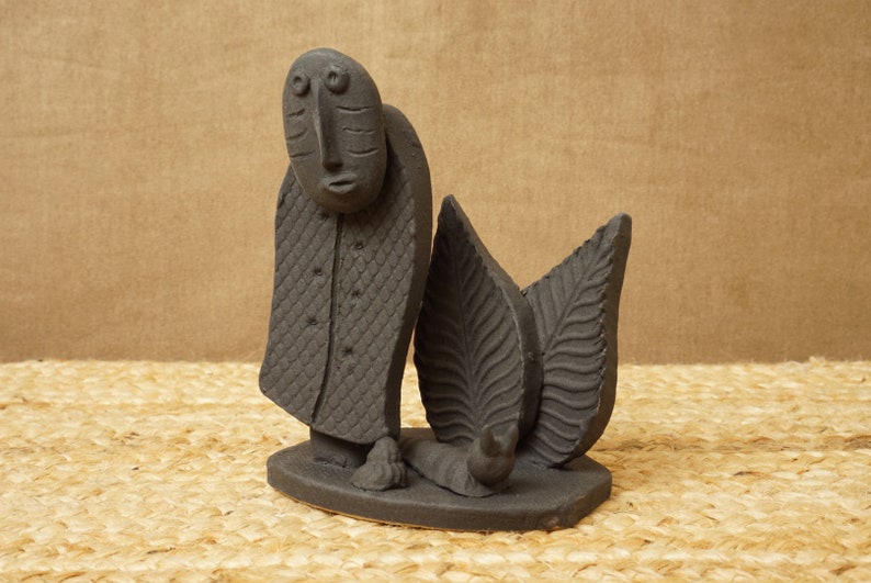 Sculpture. The Wiseman and the Snail Handmade studio pottery. image 1