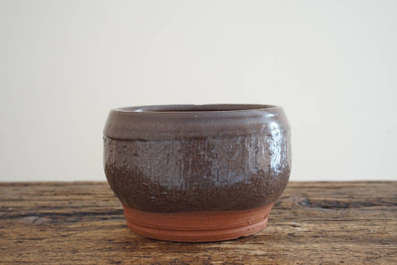 Bonsai pot. Handmade wheel thrown studio pottery. G605Y image 2