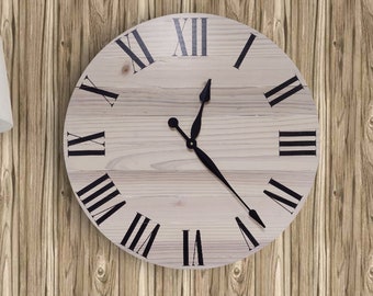 The Fitzgibbons Farmhouse Wall Clock - large wall clock - big clock - farmhouse style -  rustic clock - farmhouse clock- rustic decor