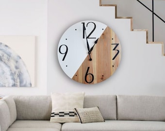 The Skylar Farmhouse clock - rustic clock - oversized wall clock - big clock - large clock - farmhouse decor - rustic decor -